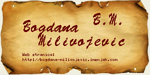 Bogdana Milivojević vizit kartica